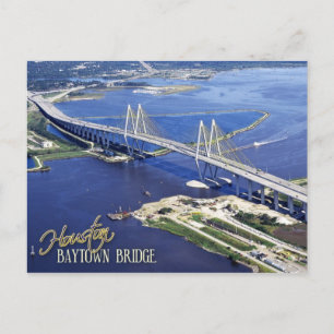 Baytown Bridge, Houston Ship Channel, Texas Postcard