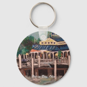 Bayview Avenue, Put-n-Bay, Ohio Ornament Key Ring