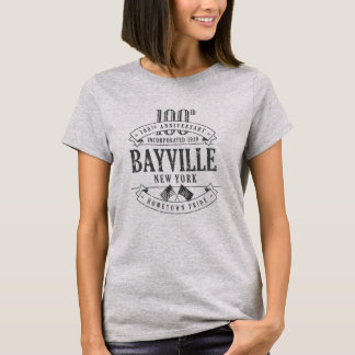 Bayville, New York, 100th Anniv. 1-Colour T-Shirt