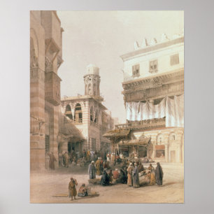 Bazaar of the Coppersmiths, Cairo, from "Egypt and Poster