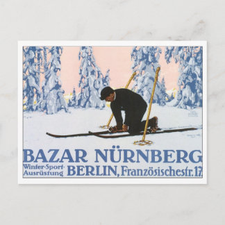Bazar Nurnberg Berlin Vintage Travel Poster Postcard