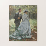 Bazille and Camille (1865) by Claude Monet Jigsaw Puzzle<br><div class="desc">A couple strolling in nature. Bazille and Camille (1865) by Claude Monet.</div>
