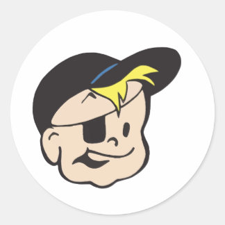 Bazooka Joe Gum Head vinatge logo Classic Round Sticker