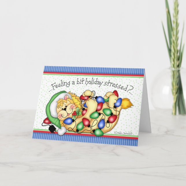 BaZooples "Holiday Stressed?" Christmas Card (Front)