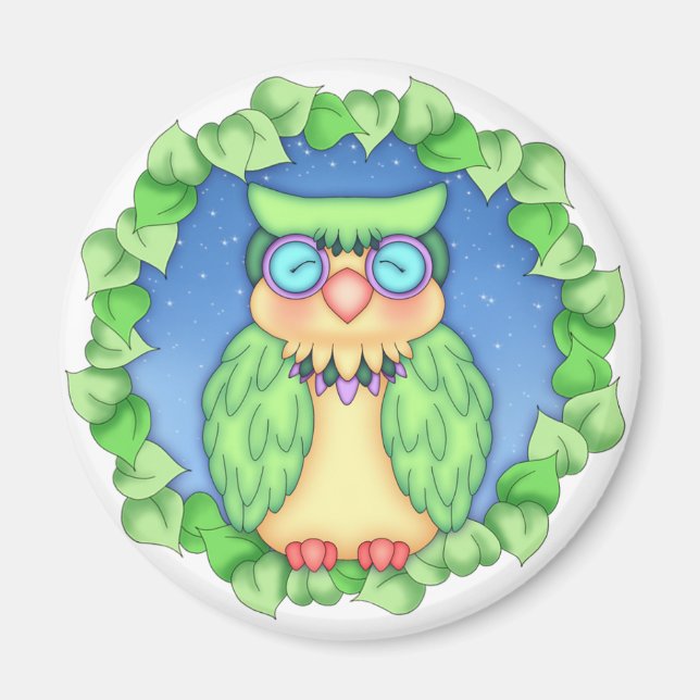 BaZooples "oliver" Owl Magnet (Front)