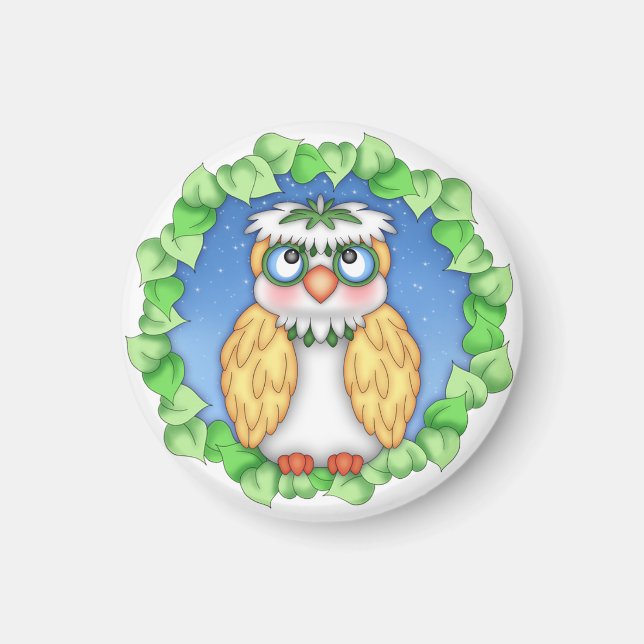 BaZooples "Oscar" Owl Magnet (Front)