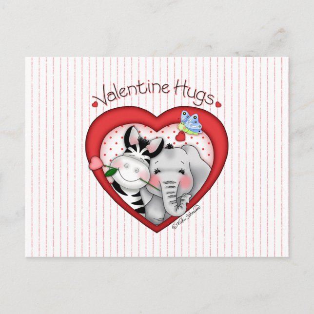 BaZooples "Valentine Hugs" Postcard (Front)