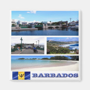 BB - Barbados - Mosaic Collage Magnet