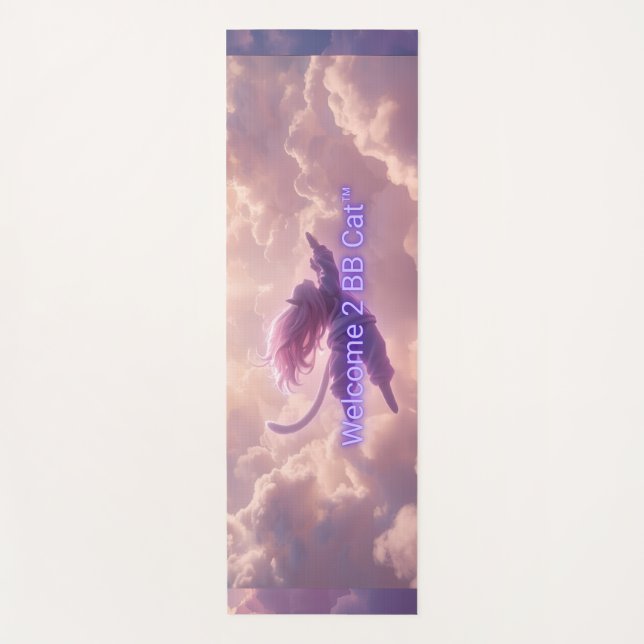 BB Cat yoga companion, Awakening Series  Yoga Mat (Front)