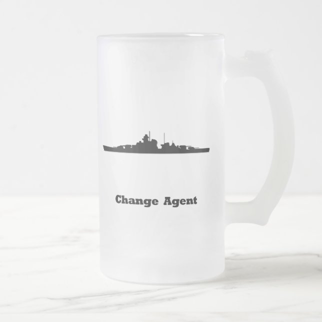 BB Change Agent Frosted Glass Beer Mug (Right)