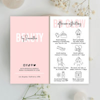 BB Glow Facial Aftercare Instructions Pink Salon