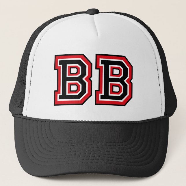 "BB" Monogram Trucker Hat (Front)