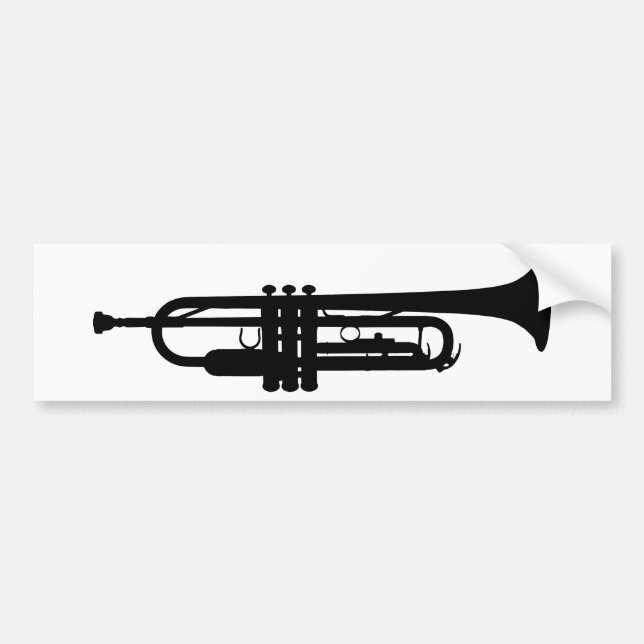Bb trumpets bumper sticker (Front)
