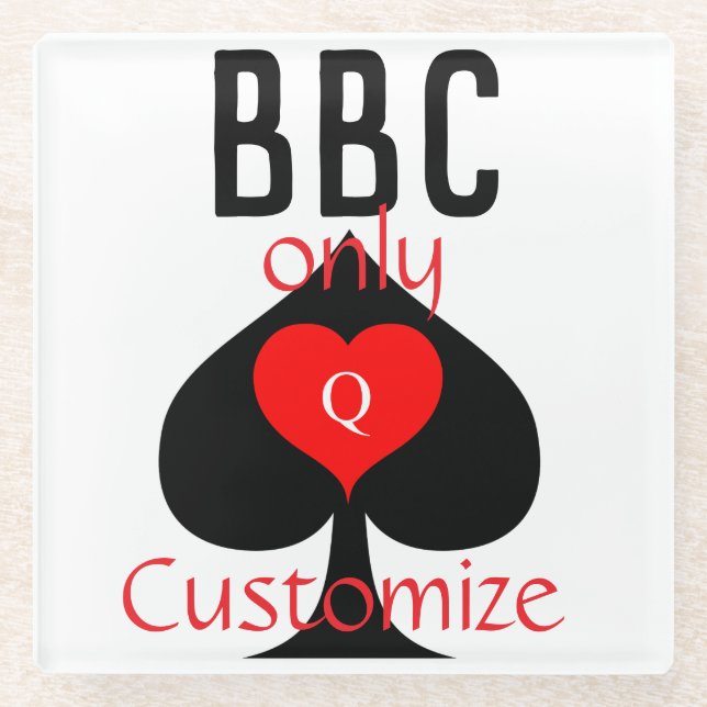 BBC Only Blade Spade Sign Thunder_Cove Glass Coaster (Front)