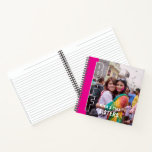 BBF and Sisters Definition Photo Magenta Notebook<br><div class="desc">The BBF and Sisters Definition Photo Magenta Notebook is a modern, practical and useful gift for your sister. Front of design features a big and white outlined Bold BFF with magenta accent block on the left and customizable text areas for sisters and names. Design tip: upload the same photo, size...</div>