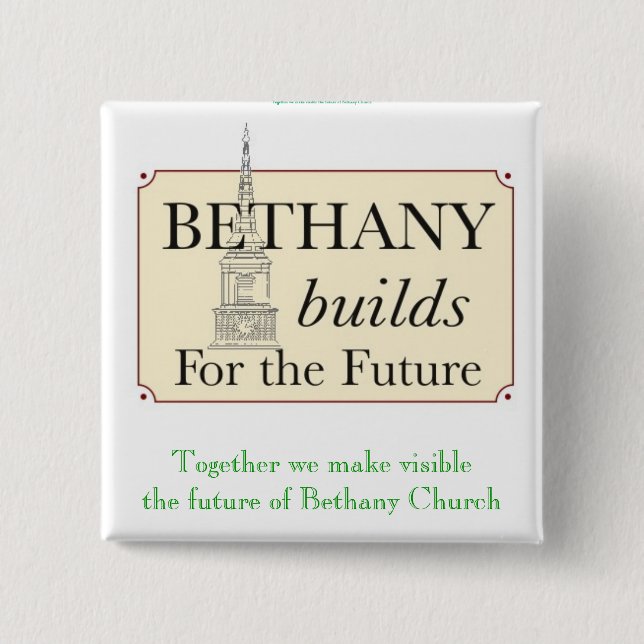 BBFF_logo_4, Together we make visiblethe future... 15 Cm Square Badge (Front)