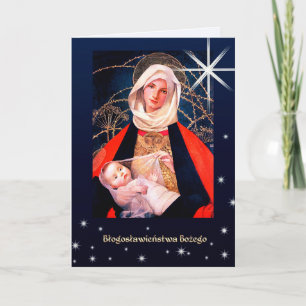 Bbłogosławieństwa Bożego. Christmas Card in Polish