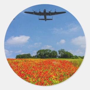 BBMF Poppy flypast Classic Round Sticker
