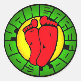 BBooyah_logo_rasta Classic Round Sticker