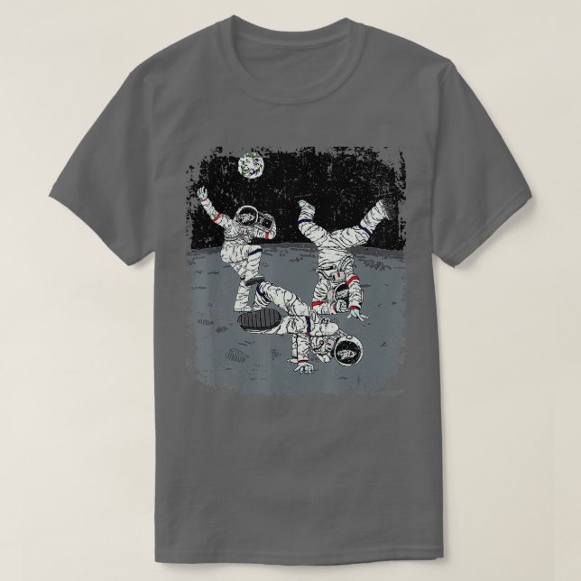 Bboy   Breakdancing Astronauts On he Moon  T-Shirt (Design Front)