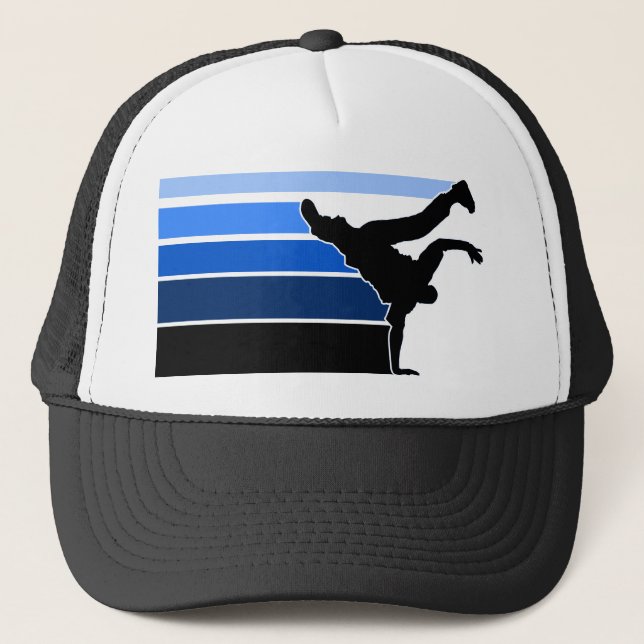 BBOY gradient blu blk hat (Front)