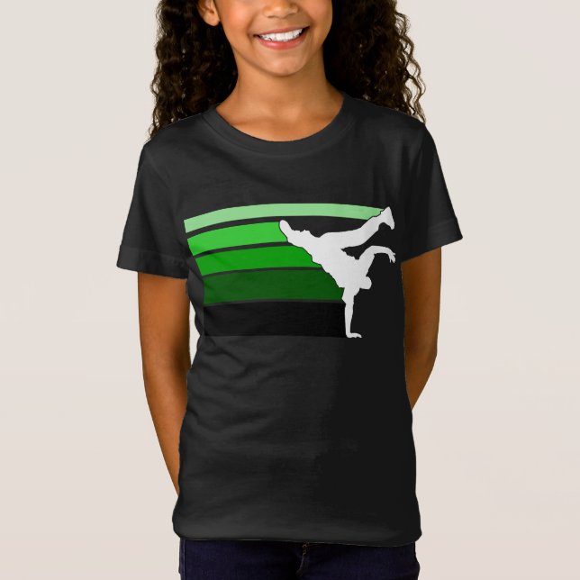 BBOY gradient grn wht kids T-Shirt (Front)