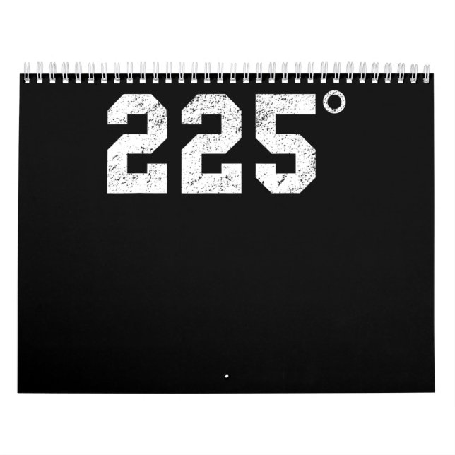 BBQ | 225 Degrees Bbq Grilling Smoking Meat Calendar (Cover)
