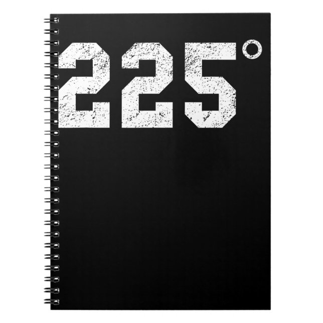 BBQ | 225 Degrees Bbq Grilling Smoking Meat Notebook (Front)