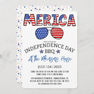 BBQ 4th of July Independence Day Invitation