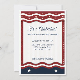 BBQ 4th of July Party Invitation