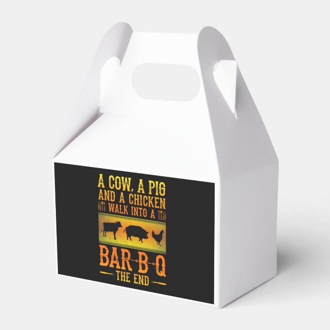 BBQ | A Cow A Pig And A Chicken Walk Into A BBQ Favour Box (Front Side)