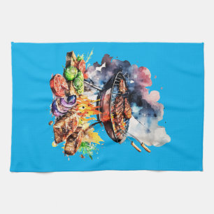 BBQ and grill Tea Towel