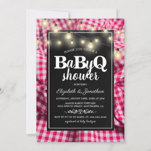 BBQ Baby Couples Shower   BaByQ Barbecue Invitation