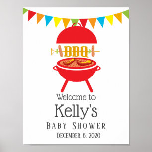 bbq baby shower bbq party, barbecue, bbq grill, poster