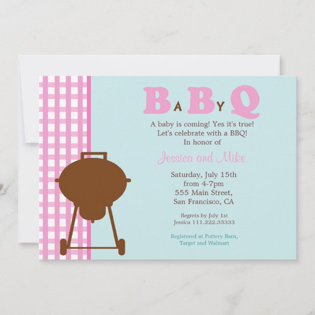 BBQ Baby Shower Invitation (Front)