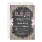 BBQ Baby Shower Invitation Baby Q Backyard Pink