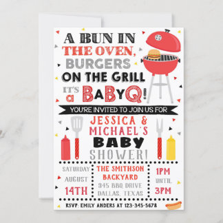BBQ Baby Shower invitation | BaBy Q Invitation