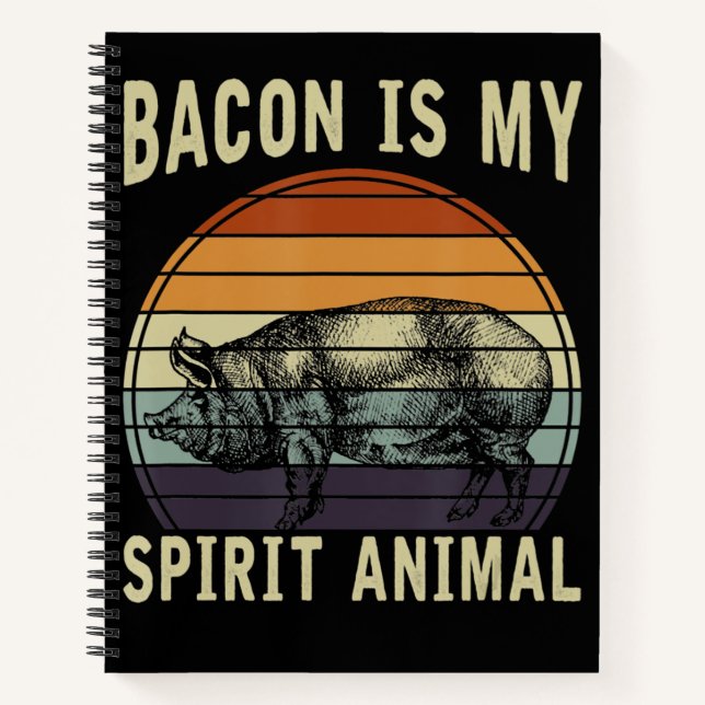 BBQ | Bacon Is My Spirit Animal BBQ Notebook (Front)