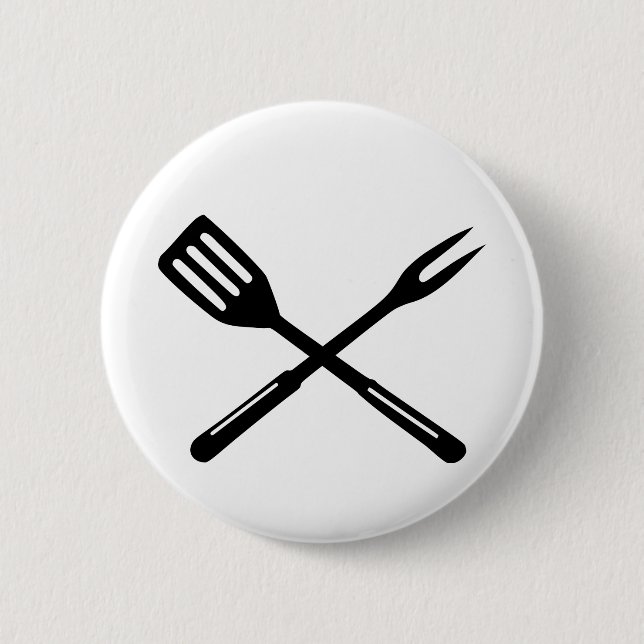 BBQ - Barbecue 6 Cm Round Badge (Front)