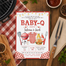 BBQ Barbecue Baby-Q Baby Shower Invitation