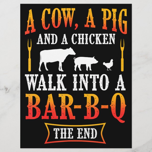 BBQ | Barbecue Bbq Joke Gift Grill Master Chef Flyer (Front)