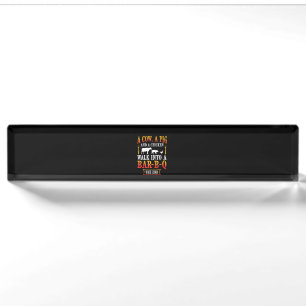 BBQ Barbecue Bbq Joke Gift Grill Master Chef Nameplate