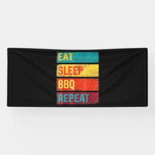 BBQ Barbecue Grilling Gift eat sleep BBQ Banner