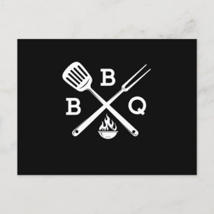 BBQ Barbecue Party Its Grill Time Postcard