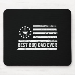 Bbq Barbeque Grilling Aaamerican Flag Patriotic Mouse Pad