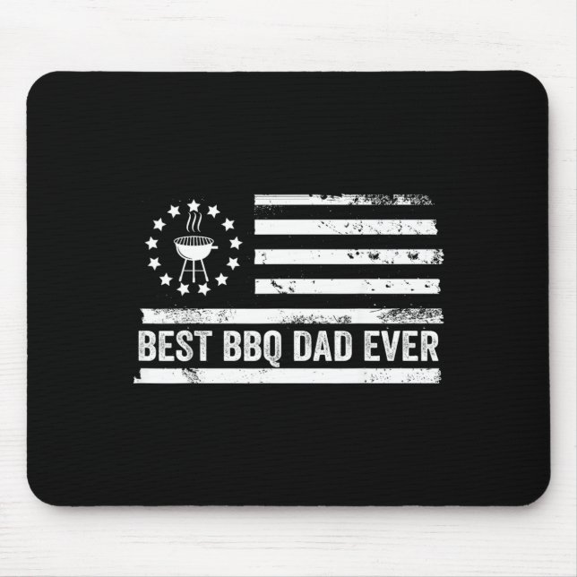 Bbq Barbeque Grilling Aaamerican Flag Patriotic Mouse Pad (Front)
