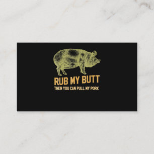 BBQ BBQ Grill Pig Funny Pork Id Smoke That Roast Business Card