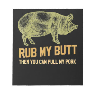 BBQ   BBQ Grill Pig Funny Pork Id Smoke That Roast Notepad