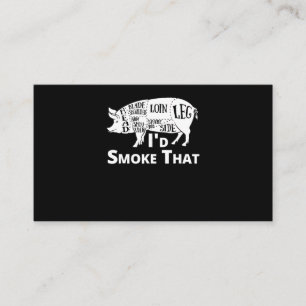 BBQ   BBQ Grill Pig Pork Id Smoke That Gift Men Loyalty Card