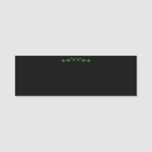 BBQ   BBQ Heartbeat Funny BBQ Is My Lifeline Name Tag